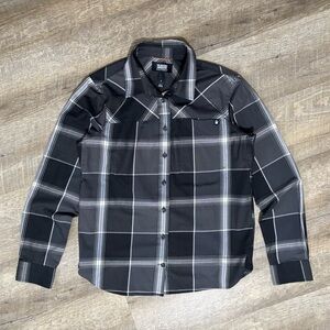 Alaskan Hardgear Duluth Trading Men's Button Up Shirt Mens S Gray Plaid